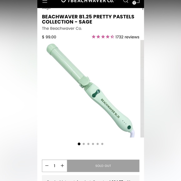 SAGE BEACHWAVER 1.25 curling iron NIB - Picture 4 of 4